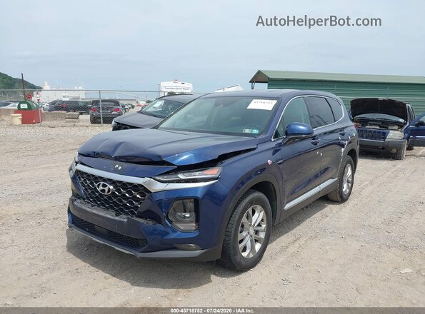 5NMS3CAD6LH226437 2020 HYUNDAI SANTA FE Синий Передняя левая четверть