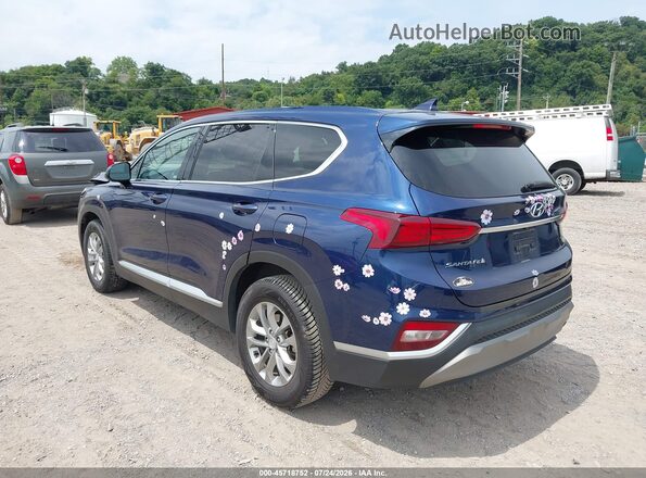 5NMS3CAD6LH226437 2020 HYUNDAI SANTA FE Синий Задняя левая четверть
