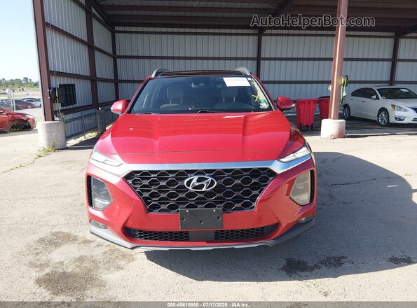 5NMS3CAD6LH274911 2020 HYUNDAI SANTA FE Burgundy Vista del cuadro de instrumentos