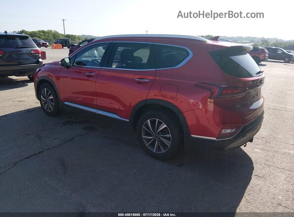 5NMS3CAD6LH274911 2020 HYUNDAI SANTA FE Burgundy Trasero izquierdo