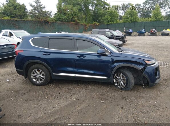 5NMS3CAD6LH290090 2020 HYUNDAI SANTA FE Blue Widok wnętrza z tyłu