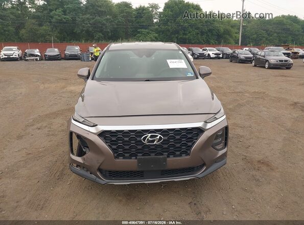 5NMS3CAD7KH005637 2019 HYUNDAI SANTA FE Brown Instrument cluster view