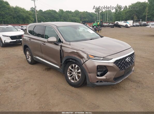 5NMS3CAD7KH005637 2019 HYUNDAI SANTA FE Brown Front view