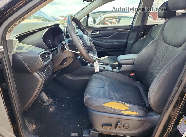 5NMS3CAD7KH057995 2019 HYUNDAI SANTA Black Widok wnętrza z przodu