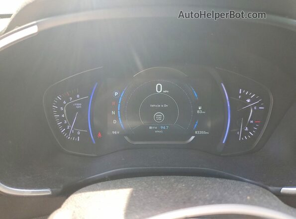 5NMS3CAD7KH090043 2019 HYUNDAI SANTA Black Widok zestawu wskaźników