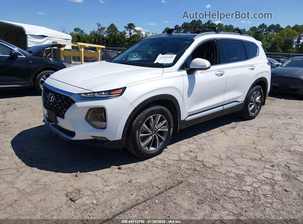 5NMS3CAD7LH216998 2020 HYUNDAI SANTA FE White წინა მარცხენა ხედი სამი მეოთხედიდან