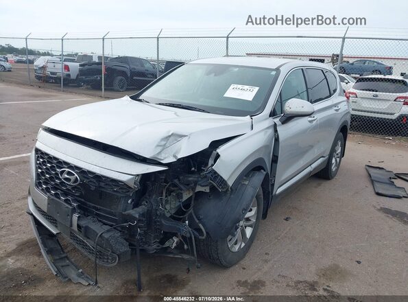 5NMS3CAD8KH127245 2019 HYUNDAI SANTA FE Silver წინა მარცხენა ხედი სამი მეოთხედიდან