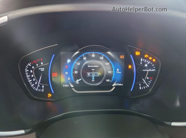 5NMS3CAD9KH088486 2019 HYUNDAI SANTA Black Սարքավորումների վահանակի տեսք