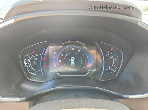 5NMS3CAD9LH255852 2020 HYUNDAI SANTA Blue Սարքավորումների վահանակի տեսք