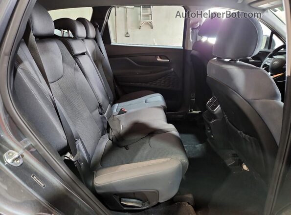 5NMS3CADXKH034906 2019 HYUNDAI SANTA Gray Rear seats view