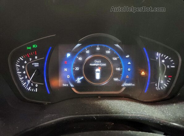 5NMS3CADXKH034906 2019 HYUNDAI SANTA Gray Instrument cluster view