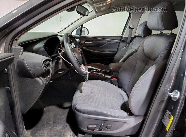 5NMS3CADXKH034906 2019 HYUNDAI SANTA Gray Front interior view