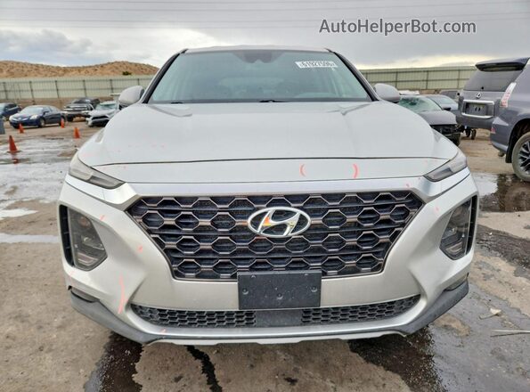 5NMS3CADXKH052287 2019 HYUNDAI SANTA Silver Widok z przodu