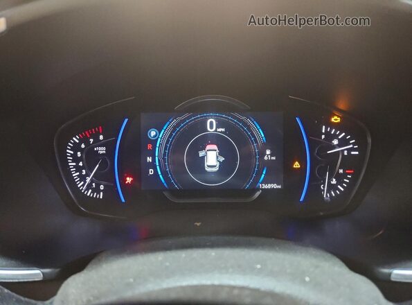 5NMS3CADXKH066223 2019 HYUNDAI SANTA Gray Սարքավորումների վահանակի տեսք