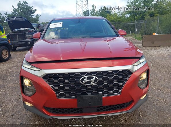 5NMS3CADXLH204344 2020 HYUNDAI SANTA FE Red Widok zestawu wskaźników