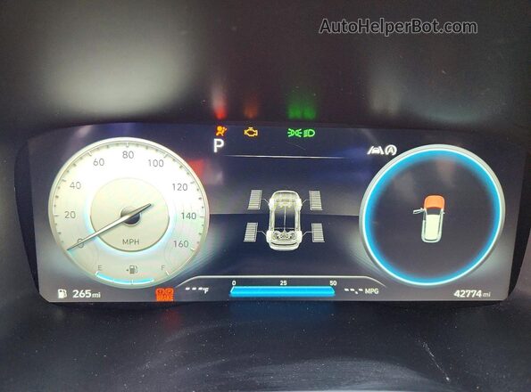 5NMS3DAJ1MH350614 2021 HYUNDAI SANTA Gray Vista del cuadro de instrumentos