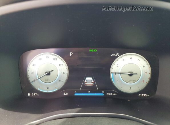 5NMS3DAJ3NH404593 2022 HYUNDAI SANTA Blue Սարքավորումների վահանակի տեսք