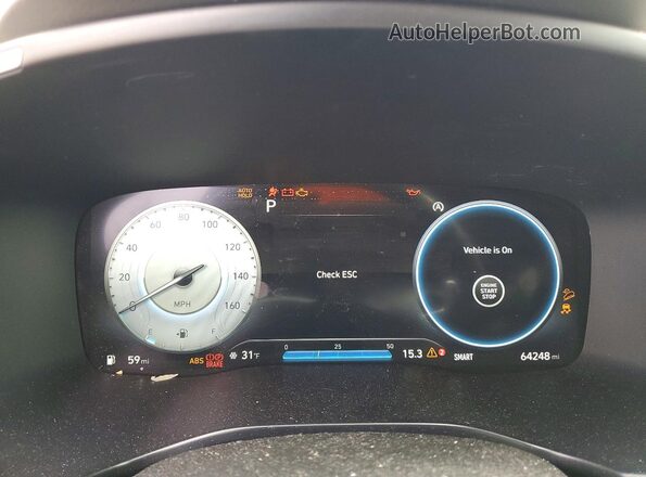 5NMS3DAJ7PH541930 2023 HYUNDAI SANTA Синий Вид щитка приборов
