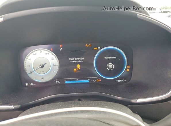 5NMS3DAJ9NH386620 2022 HYUNDAI SANTA Charcoal Instrument cluster view
