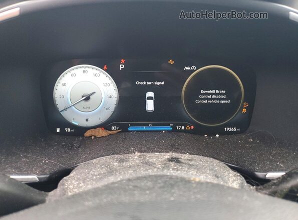 5NMS3DAJ9PH553786 2023 HYUNDAI SANTA Red Widok zestawu wskaźników