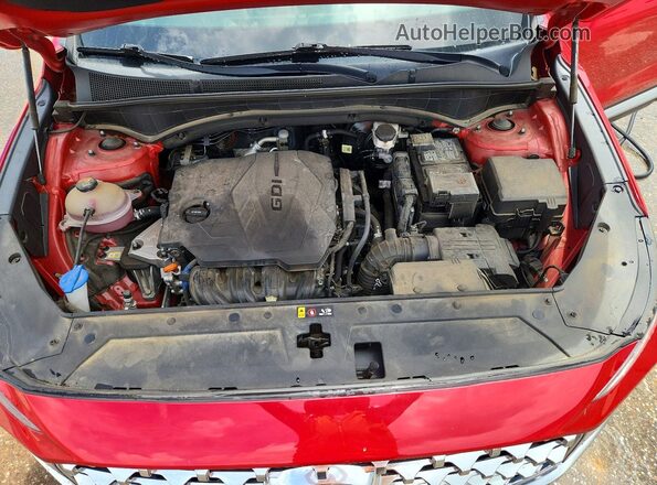 5NMS3DAJXMH326747 2021 HYUNDAI SANTA Red Widok wnętrza z tyłu