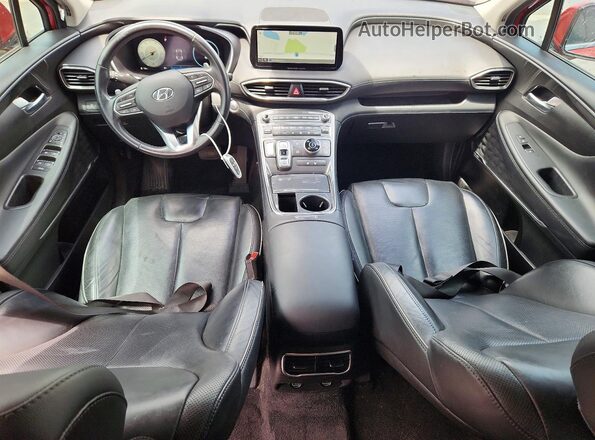 5NMS3DAJXMH326747 2021 HYUNDAI SANTA Red Widok deski rozdzielczej