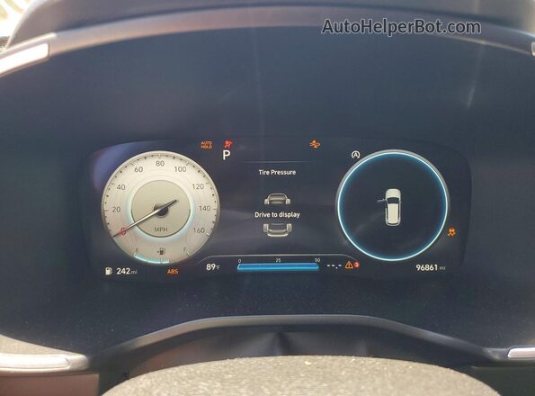 5NMS44AL0MH338419 2021 HYUNDAI SANTA Серый Вид щитка приборов