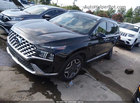 5NMS44AL3MH309562 2021 HYUNDAI SANTA FE Black Передня ліва чверть