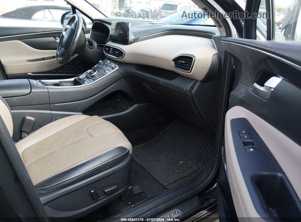 5NMS44AL3MH309562 2021 HYUNDAI SANTA FE Black Вид салону спереду
