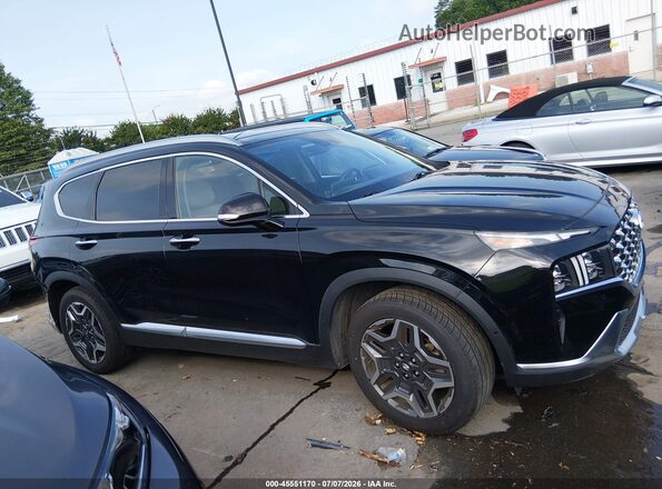 5NMS44AL3MH309562 2021 HYUNDAI SANTA FE Black Вид задньої частини салону