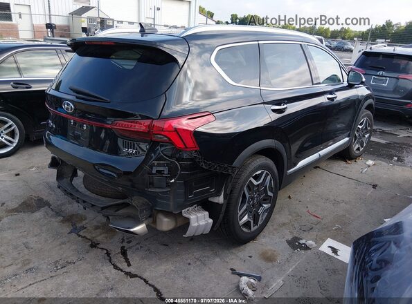 5NMS44AL3MH309562 2021 HYUNDAI SANTA FE Black Задня права чверть