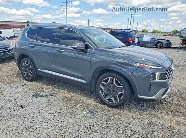 5NMS44AL6MH333399 2021 HYUNDAI SANTA Gray Delantero derecho