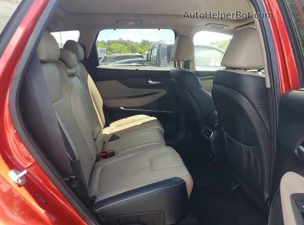 5NMS4DAL0MH366088 2021 HYUNDAI SANTA Red Vista interior trasera