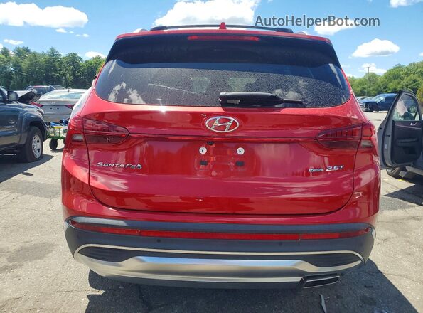 5NMS4DAL0MH366088 2021 HYUNDAI SANTA Red Vista trasera