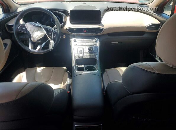 5NMS4DAL0MH366088 2021 HYUNDAI SANTA Red Vista del salpicadero