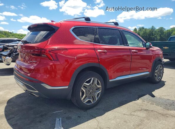 5NMS4DAL0MH366088 2021 HYUNDAI SANTA Red Trasero derecho