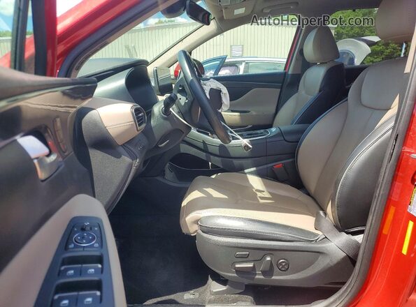 5NMS4DAL0MH366088 2021 HYUNDAI SANTA Red Vista interior delantera