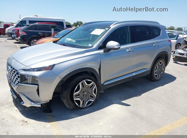 5NMS4DAL5PH486215 2023 HYUNDAI SANTA FE Silver Առջևի ձախ երեք քառորդ տեսարան