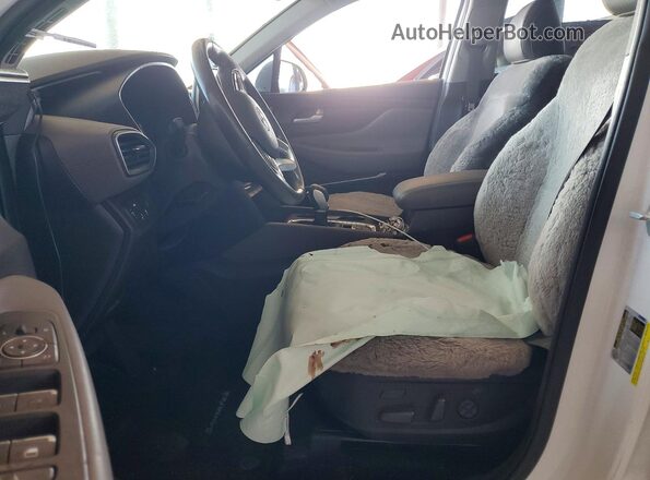 5NMS53AA0KH043517 2019 HYUNDAI SANTA White Widok wnętrza z przodu