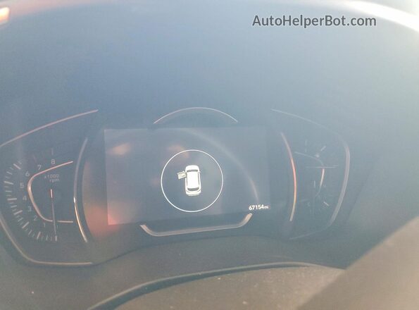 5NMS53AA0KH043517 2019 HYUNDAI SANTA White Widok zestawu wskaźników
