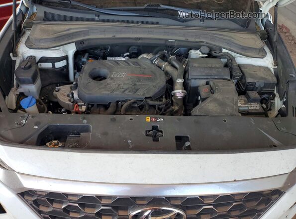 5NMS53AA0KH043517 2019 HYUNDAI SANTA White Widok komory silnika