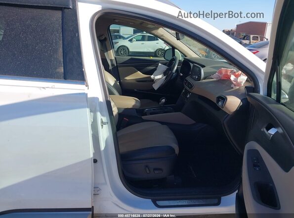 5NMS53AA1KH013801 2019 HYUNDAI SANTA FE White Vista interior delantera