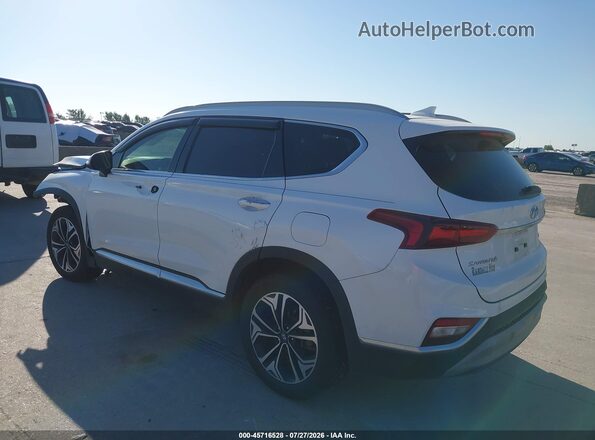 5NMS53AA1KH013801 2019 HYUNDAI SANTA FE White Trasero izquierdo