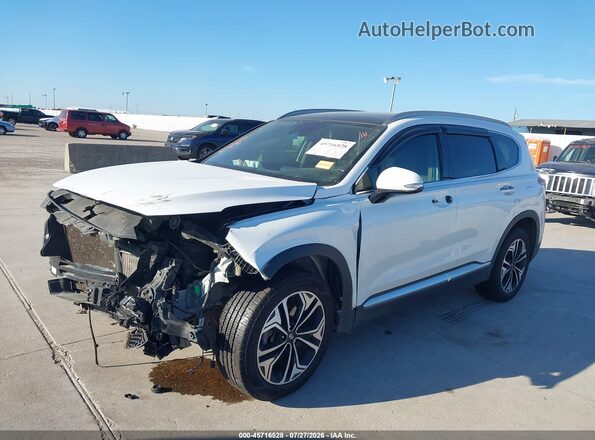 5NMS53AA1KH013801 2019 HYUNDAI SANTA FE White Vista tres cuartos delantera izquierda