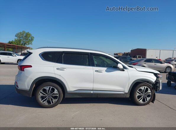 5NMS53AA1KH013801 2019 HYUNDAI SANTA FE White Vista interior trasera