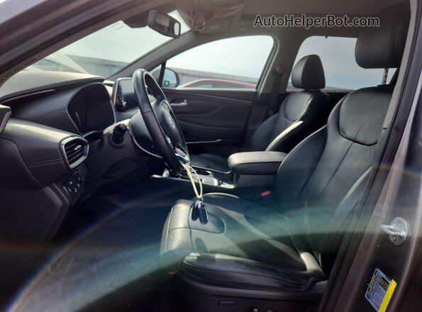 5NMS53AA1KH119830 2019 HYUNDAI SANTA Gray Widok wnętrza z przodu