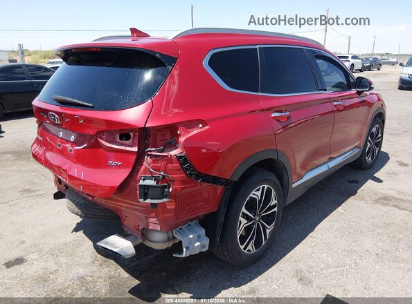 5NMS53AA6KH014846 2019 HYUNDAI SANTA FE Red Задня права чверть