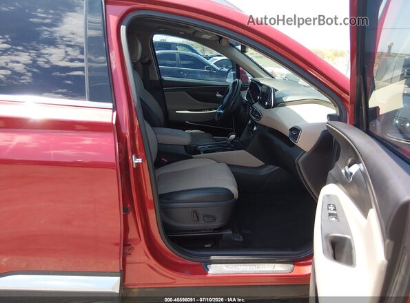 5NMS53AA6KH014846 2019 HYUNDAI SANTA FE Red Вид салону спереду