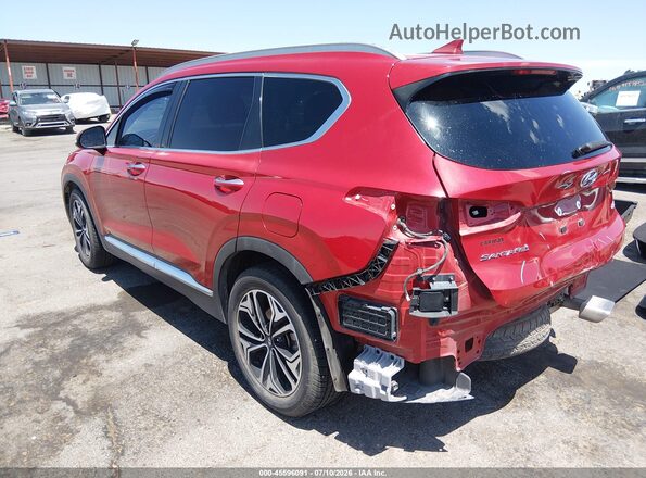 5NMS53AA6KH014846 2019 HYUNDAI SANTA FE Red Задня ліва чверть