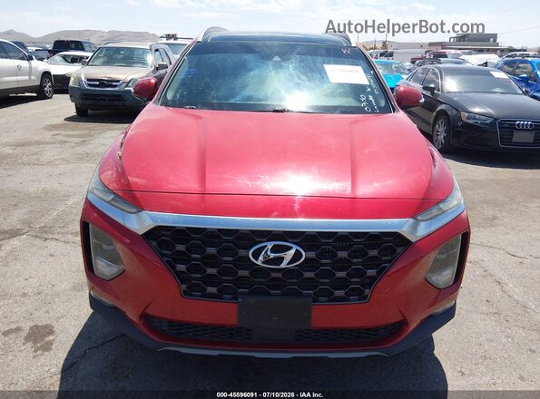 5NMS53AA6KH014846 2019 HYUNDAI SANTA FE Red Вид задньої частини салону